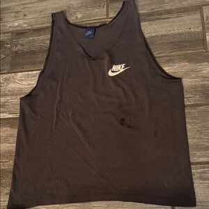 70s Nike Charcoal Sleeveless Top running 1970s single stitch 70s tag medium
